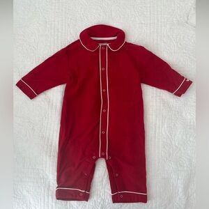Petite Plume Cambridge Romper Red Flannel 12-18months